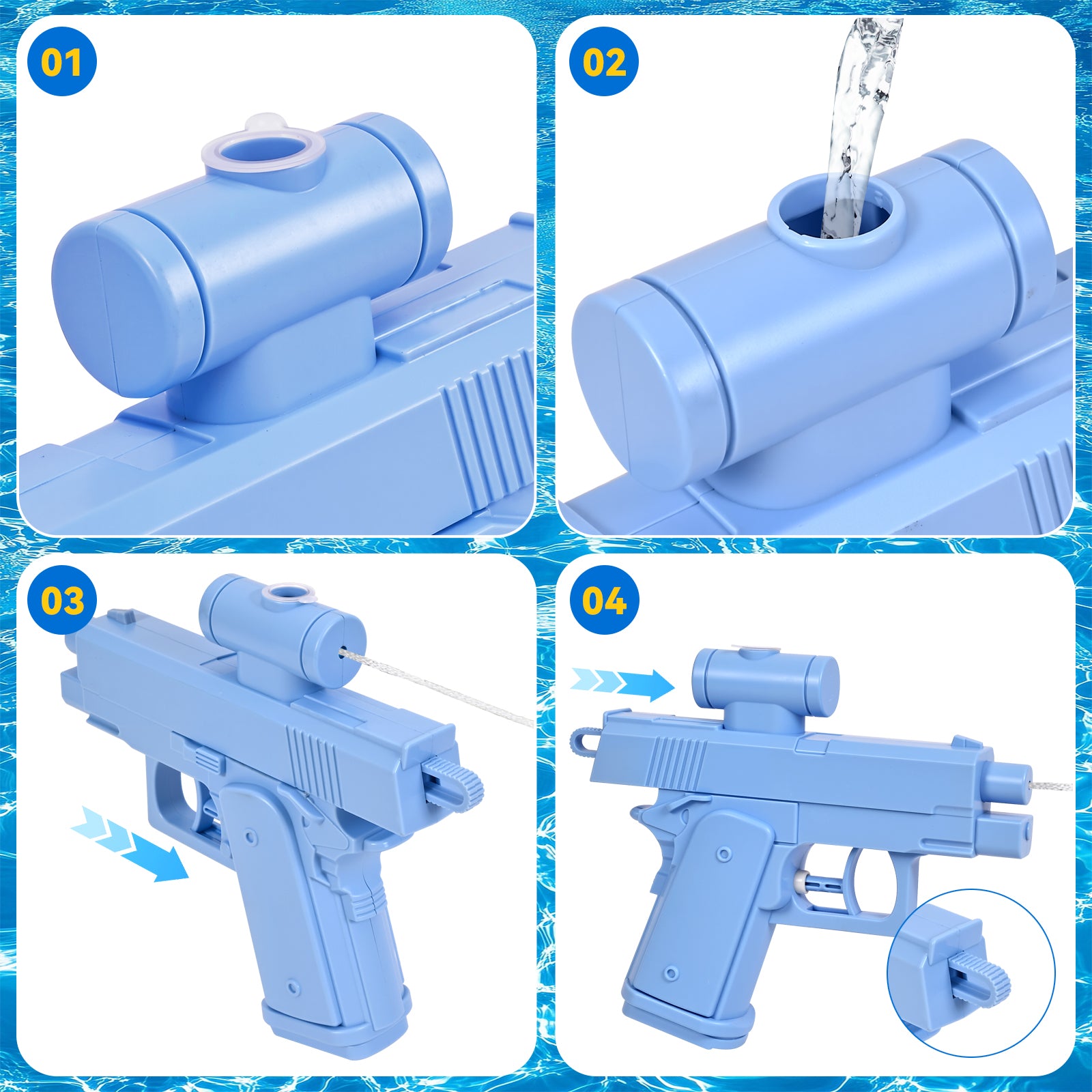 Prank Water Gun, Prank Gun, Prank Squirt Gun, Reverse Water Gun, for Parties School Office Prank Trick - 2 Packs!
